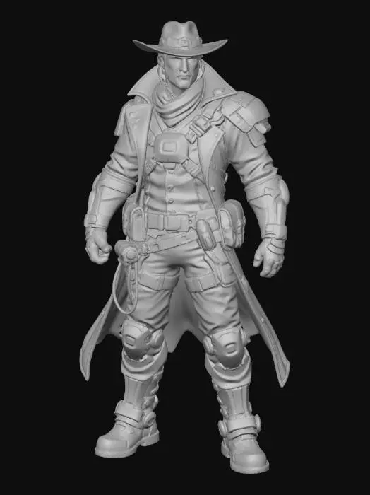 3D model for Cyberpunk Cowboy