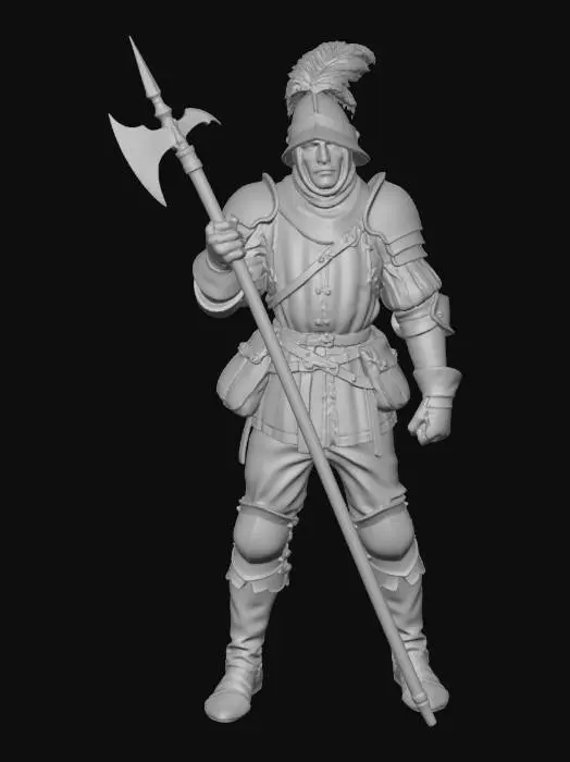 3D model for Halberdier Guard
