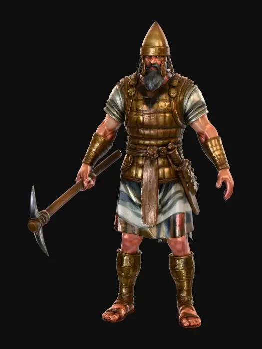 3D model for Warrior with Pickaxe