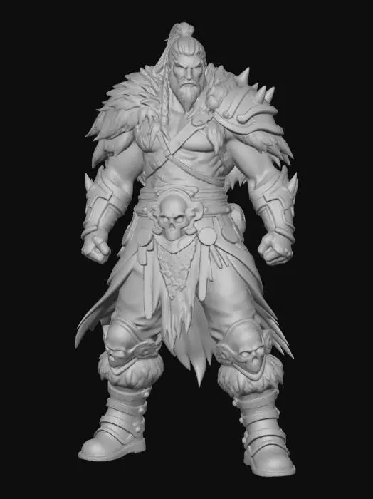 3D model for Barbarian Chief