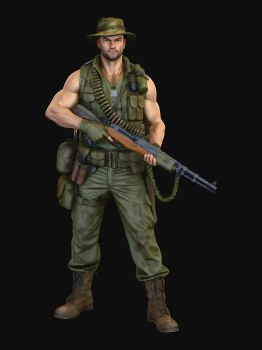3D model for Jungle Soldier