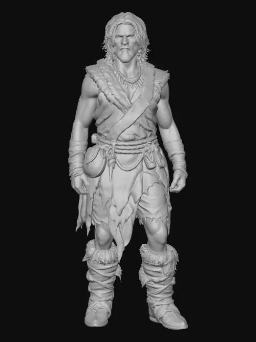 3D model for Caveman Warrior