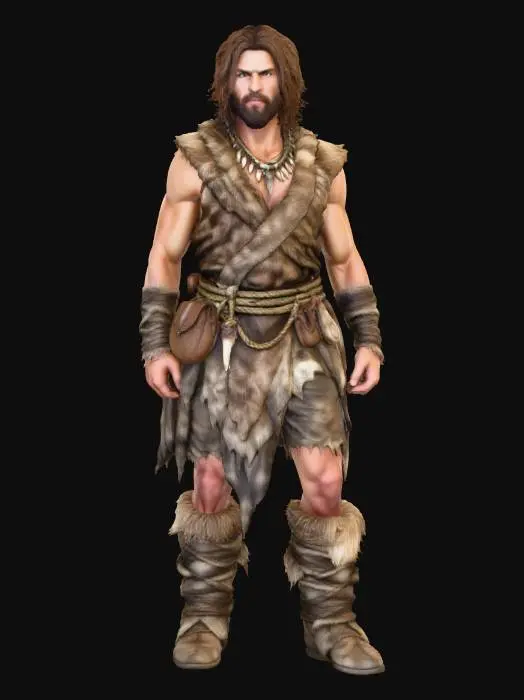 3D model for Caveman Warrior