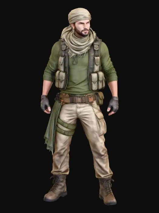 3D model for Desert Warrior