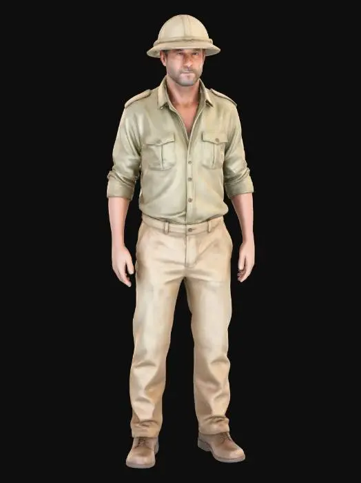 3D model for Explorer in Safari Outfit
