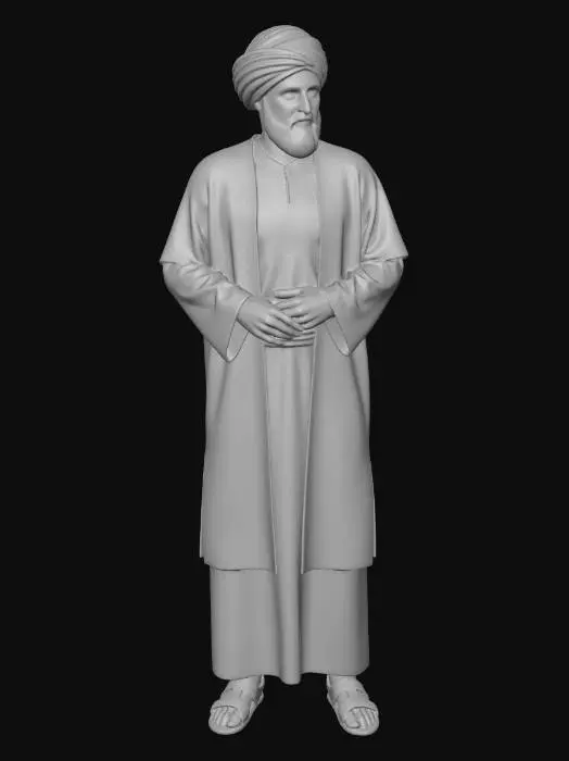 3D model for Elderly Man in Traditional Attire