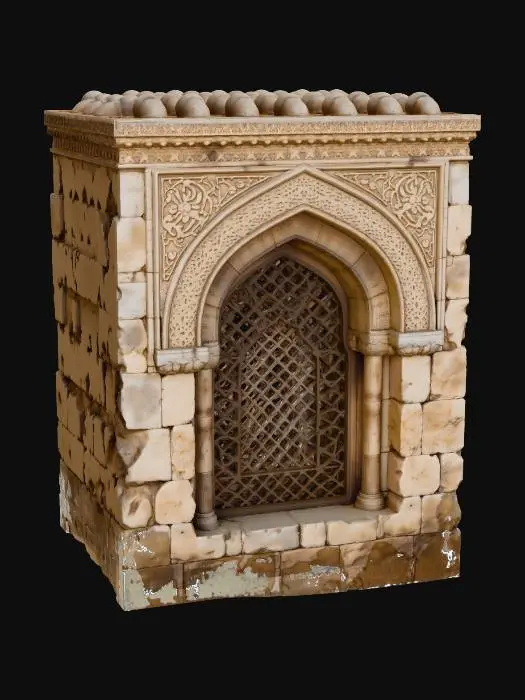3D model for Ornate Stone Arch Window