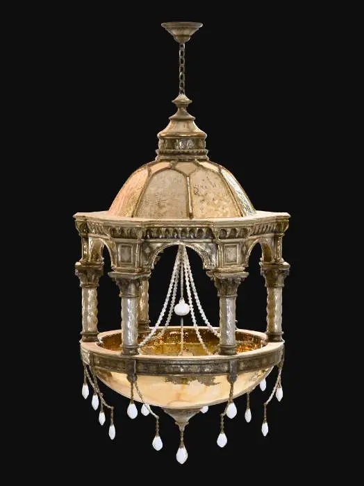 3D model for Ornate Marble Dome Chandelier