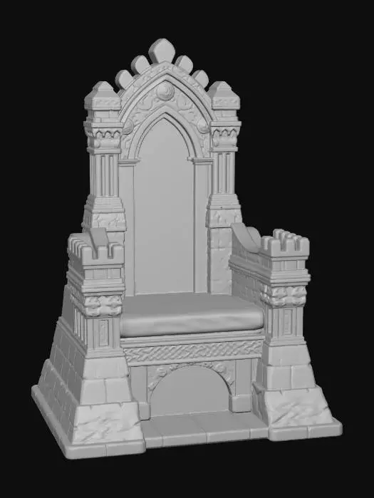 3D model for Gothic Stone Throne