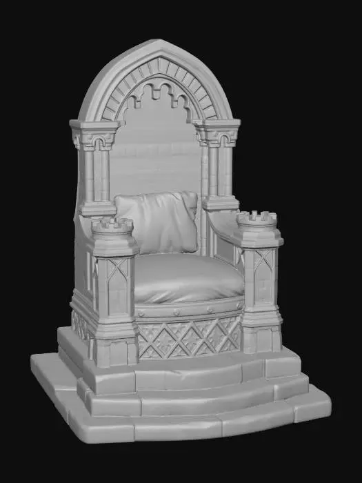 3D model for Gothic Stone Throne