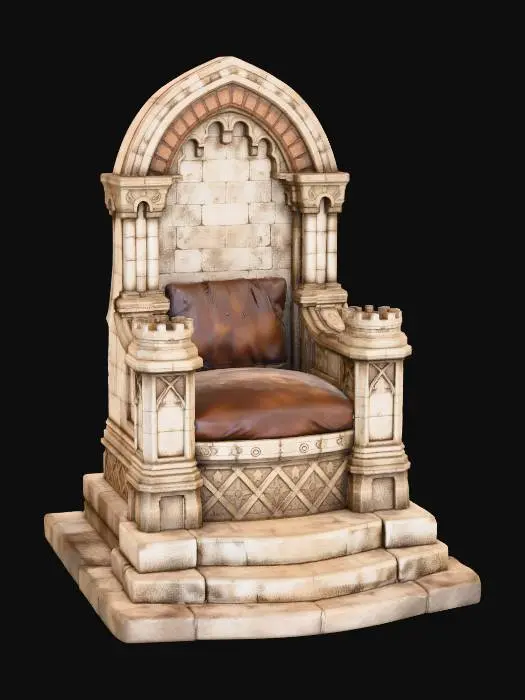 3D model for Gothic Stone Throne
