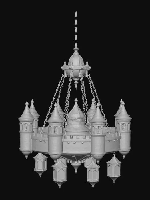3D model for Castle Lantern Chandelier