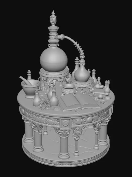 3D model for The Alchemist's Table
