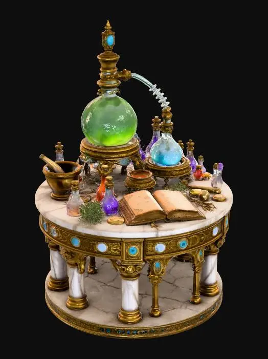 3D model for The Alchemist's Table