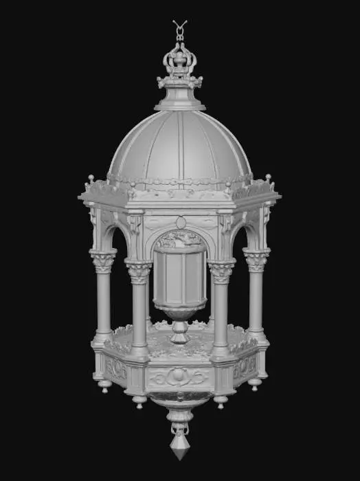 3D model for Domed Golden Mosaic Lantern