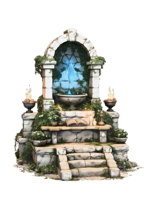 The Crystal Shrine of Light 3D model, vytvořený pomocí AI