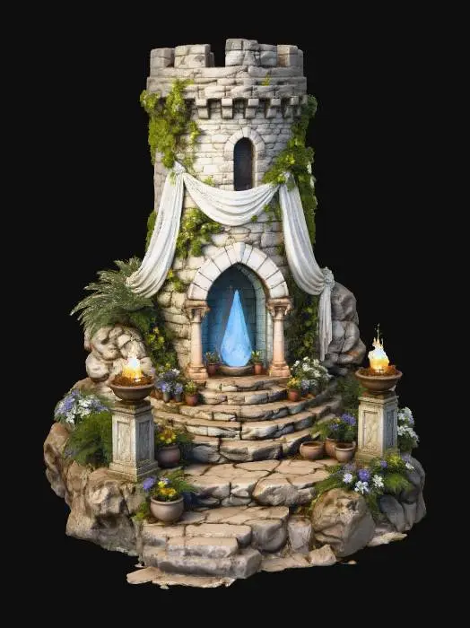 3D model for Crystal Tower of the Enchanted Garden