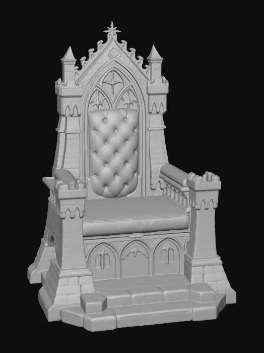 3D model for Gothic Stone Throne