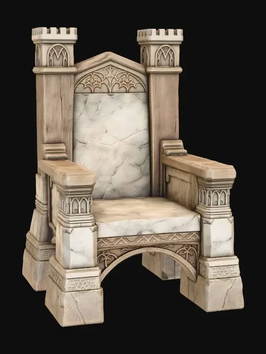 3D model for Gothic Stone Throne