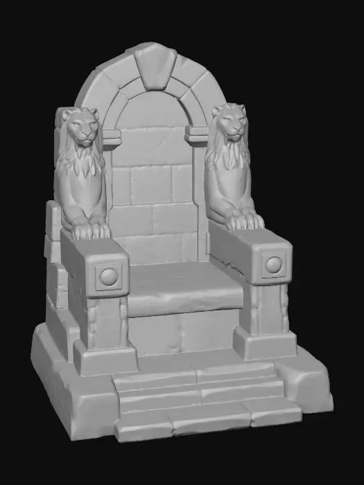 3D model for Throne of the Stone Lions