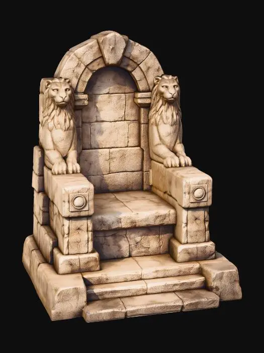 3D model for Throne of the Stone Lions