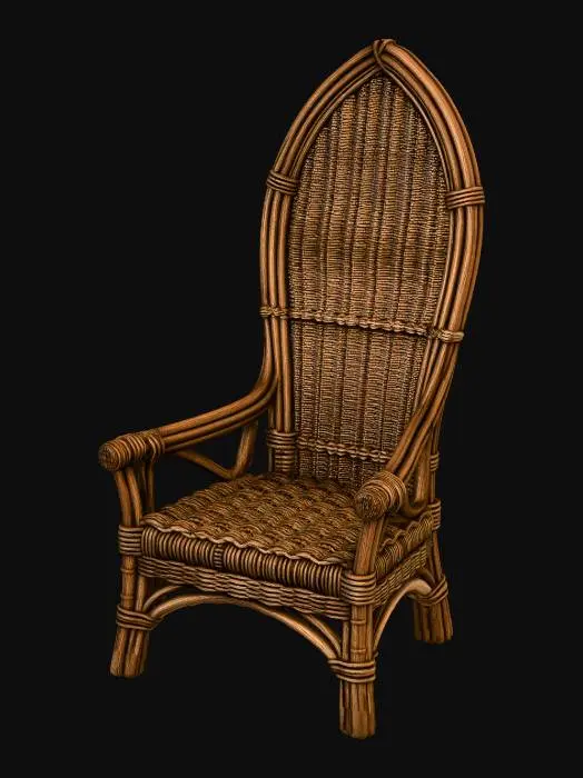 3D model for Peacock wicker chair