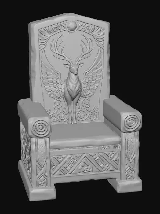 3D model for Winged Stag Throne