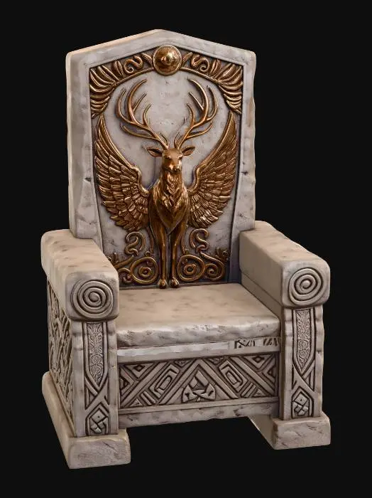 3D model for Winged Stag Throne