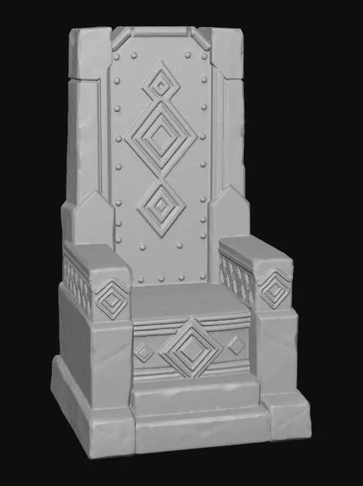 3D model for Diamond-Patterned Stone Throne