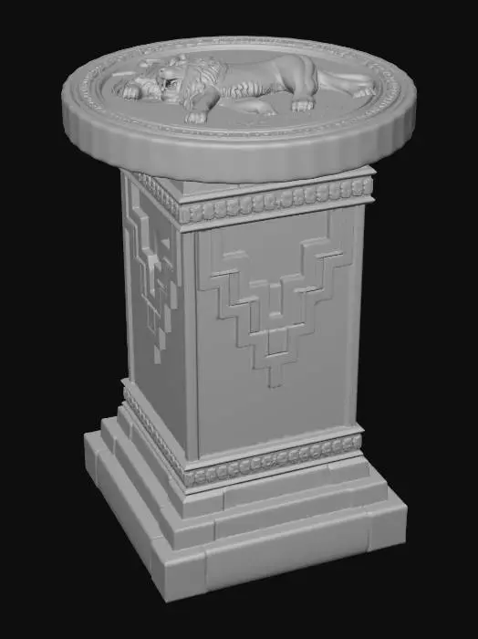 3D model for Lion on a Pedestal