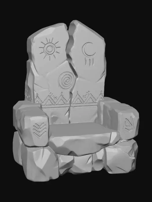 3D model for Sun and Moon Stone Throne