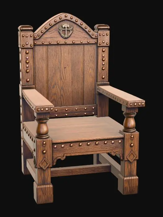 3D model for The Studded Oak Throne