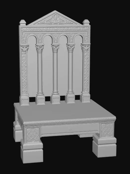 3D model for Carved Colonnade Throne