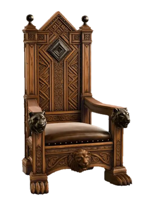 Throne of the Lions - King 的 AI 生成 3D 模型