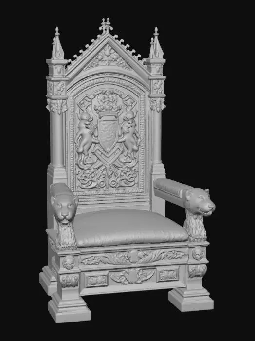 3D model for Royal Carved Throne