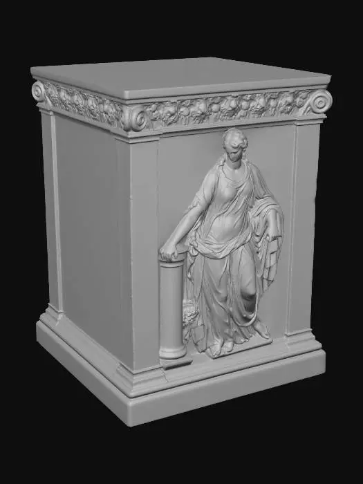 3D model for Marble Goddess on a Pedestal