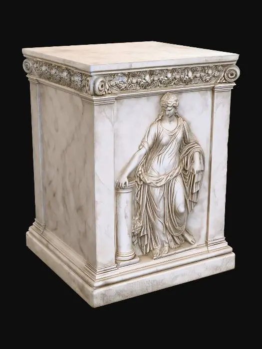 3D model for Marble Goddess on a Pedestal