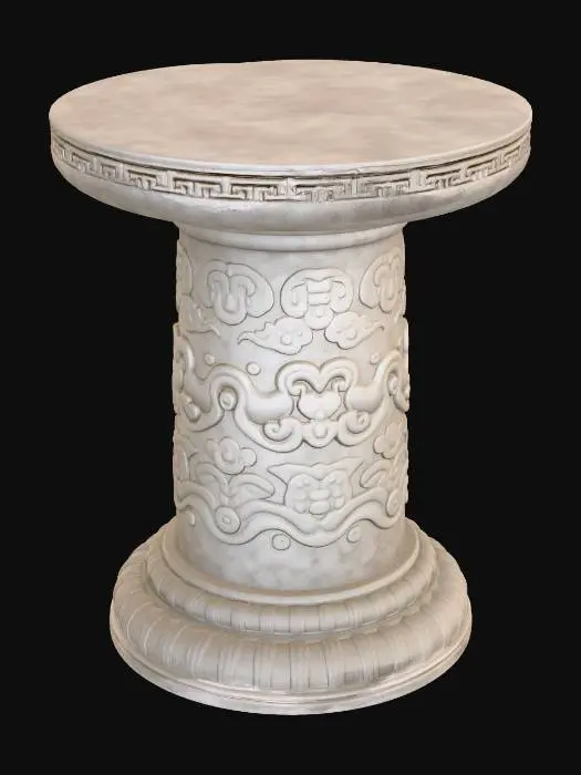 3D model for Carved Marble Pedestal