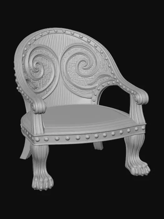 3D model for Lion's Paw Armchair