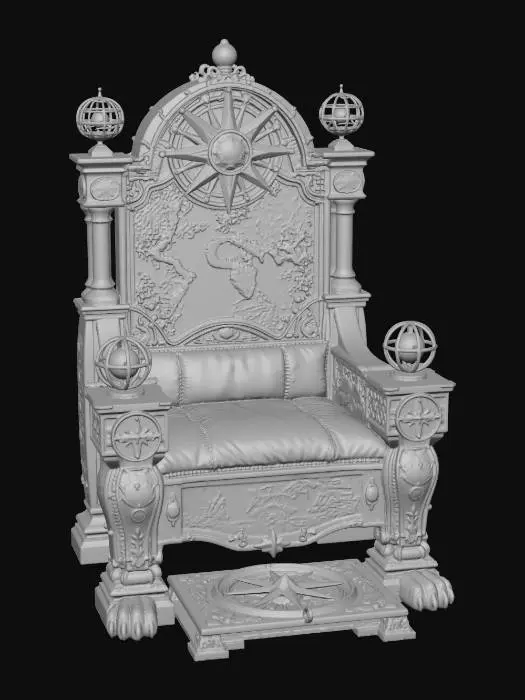 3D model for World Map Throne