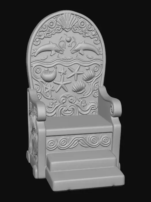 3D model for Dolphin Shell Throne