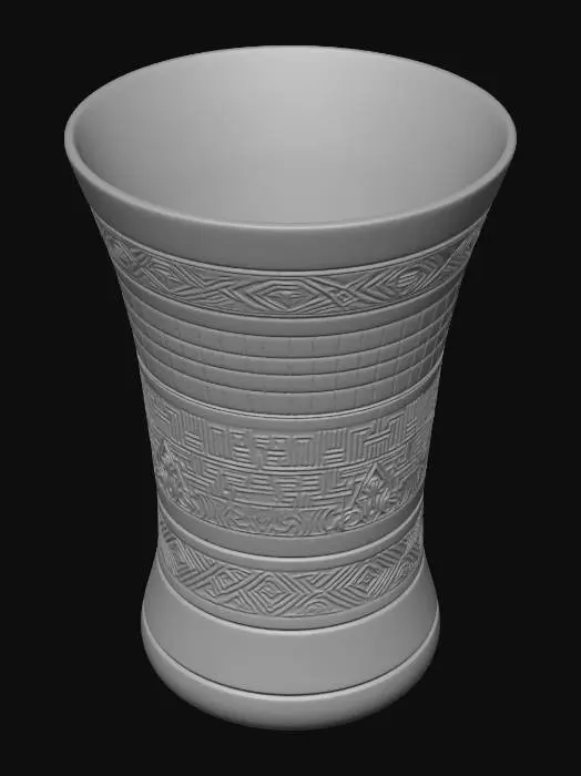 3D model for Geometric Inlay Wooden Goblet