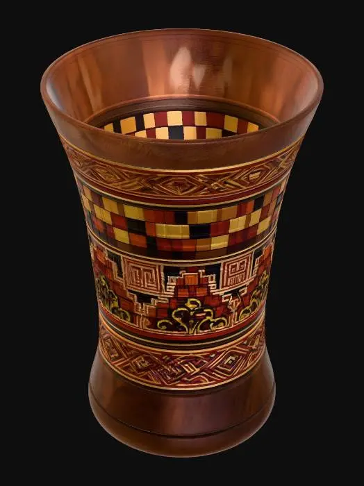 3D model for Geometric Inlay Wooden Goblet
