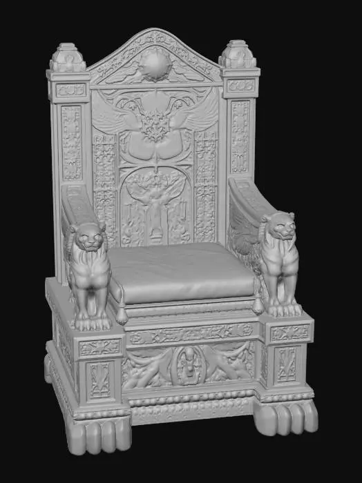 3D model for Stone Throne of the Lion Guardians