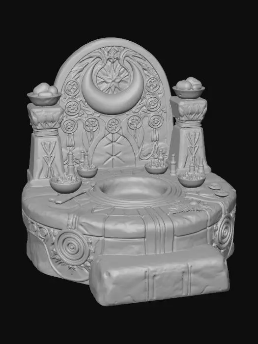 3D model for Crescent Moon Altar