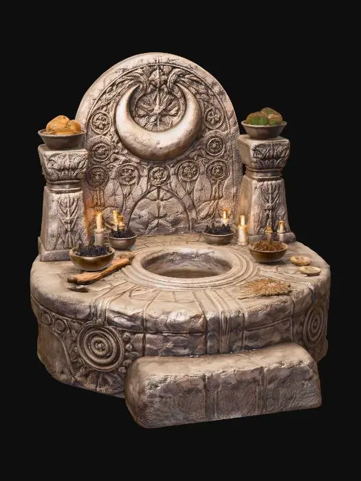 3D model for Crescent Moon Altar