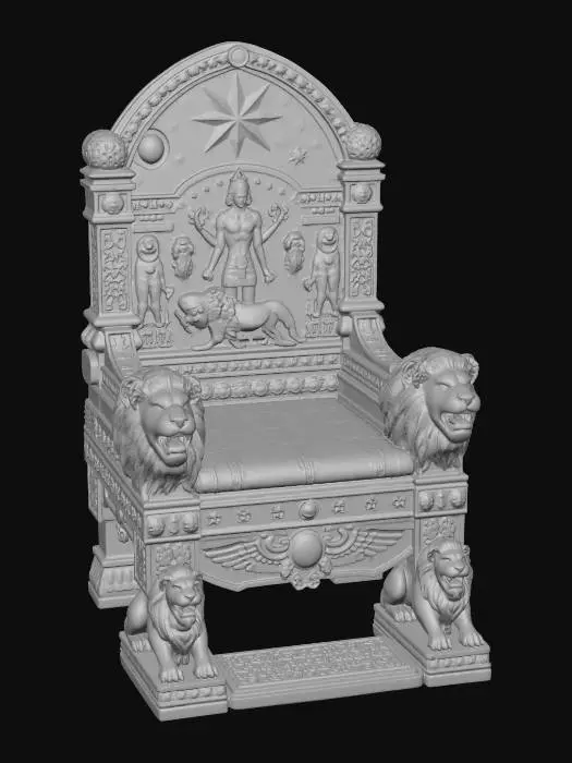 3D model for Golden Throne of the Lion Goddess