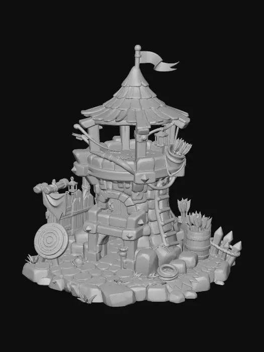 3D model for Verdant Archery Outpost