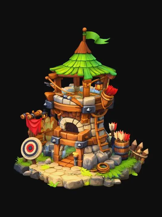 3D model for Verdant Archery Outpost