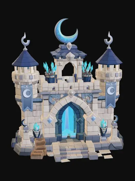3D model for Crescent Moon Fortress